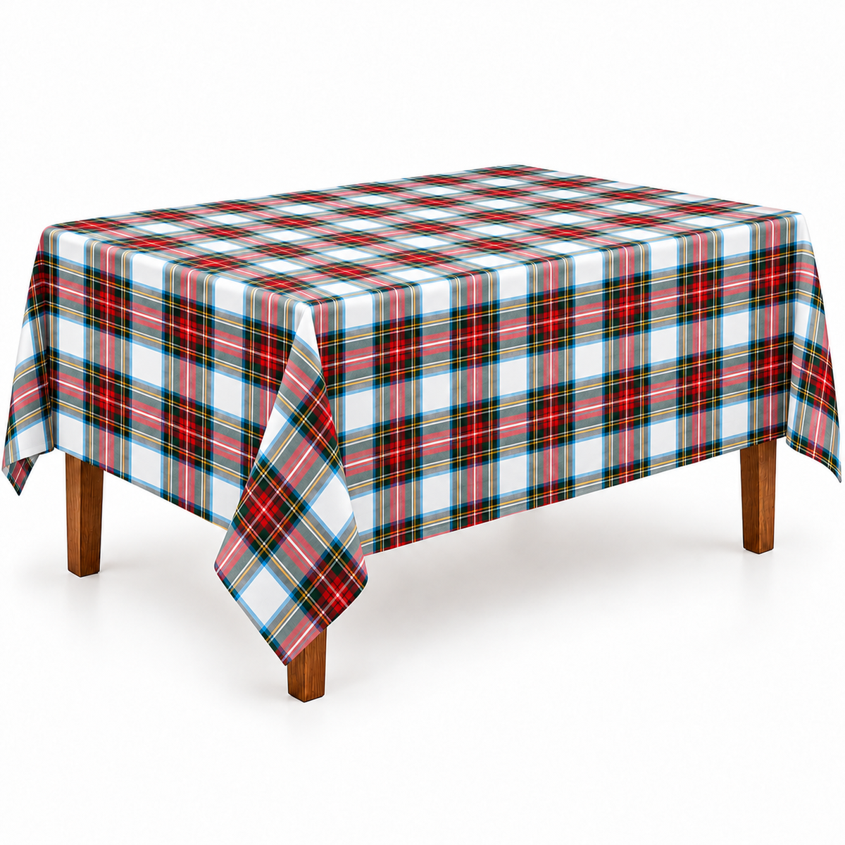 Tovaglia per Tavola Edimburgo da 4 a 18 posti - Tartan Bianco