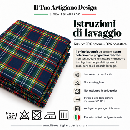 Tovaglia per Tavola Edimburgo da 4 a 18 posti - Tartan Blu