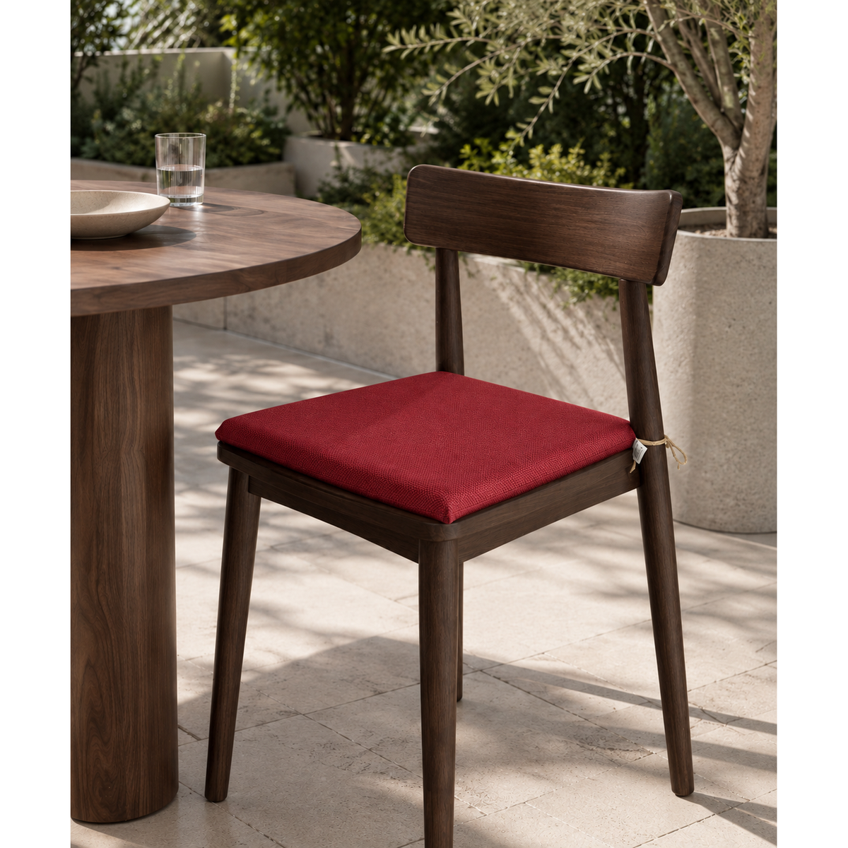 Cuscini copri sedie da cucina antimacchia Sfoderabilii Bordeaux - Linea Palermo