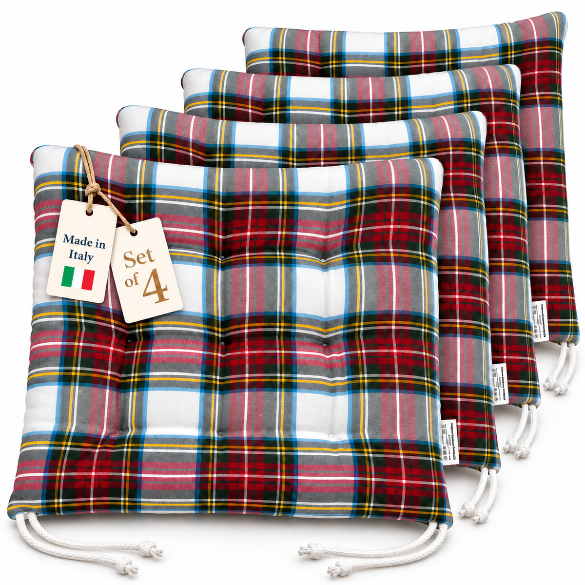 Cuscini copri sedie da cucina Bianco - Linea British