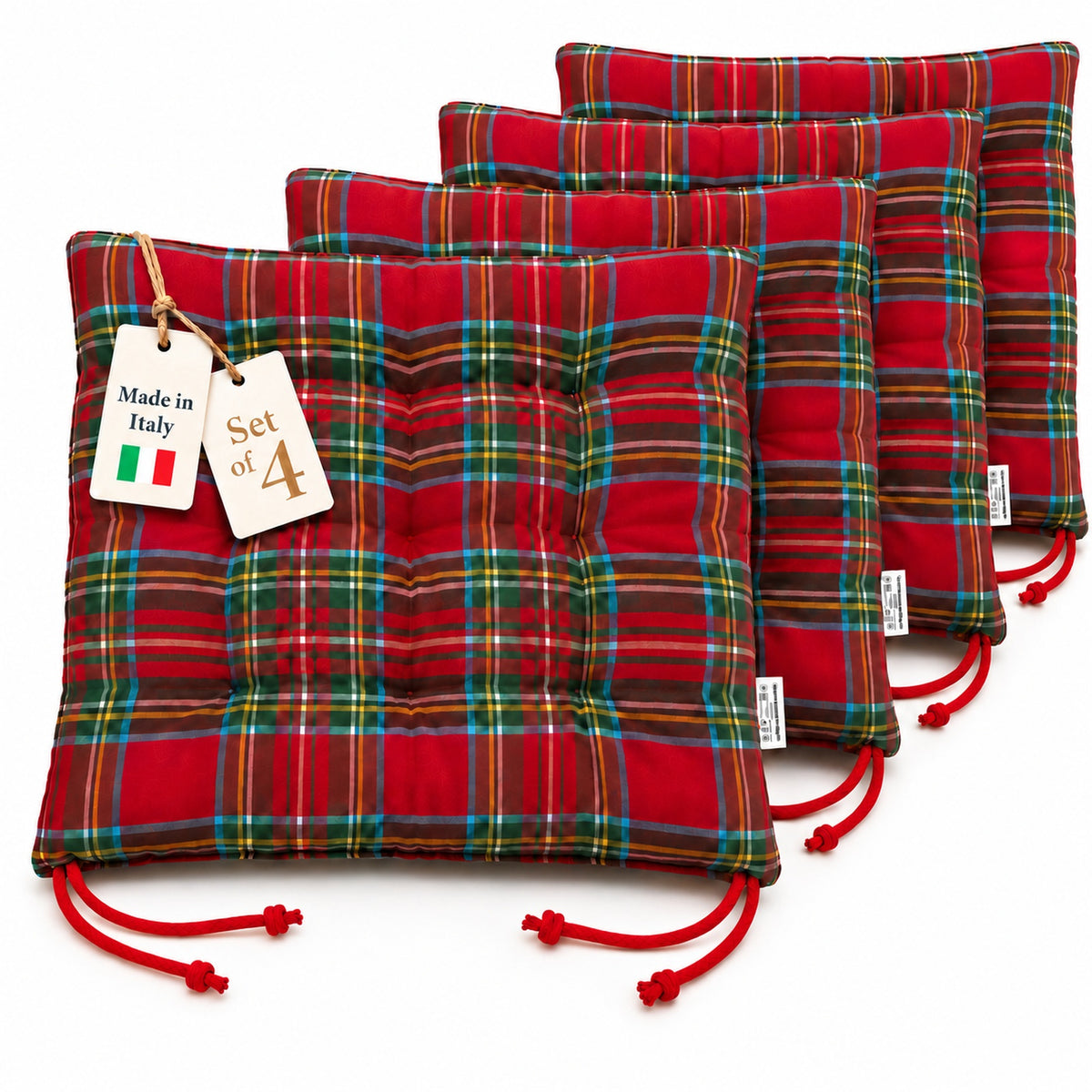 Cuscini copri sedie da cucina Rosso - Linea British