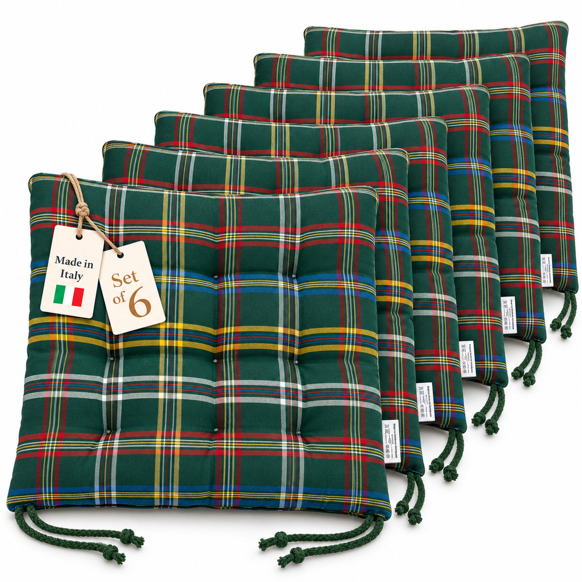 Cuscini copri sedie da cucina Verde - Linea British