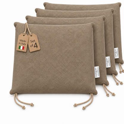 Cuscini copri sedie da cucina antimacchia Sfoderabilii Beige Scuro - Linea Palermo