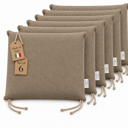Cuscini copri sedie da cucina antimacchia Sfoderabilii Beige Scuro - Linea Palermo