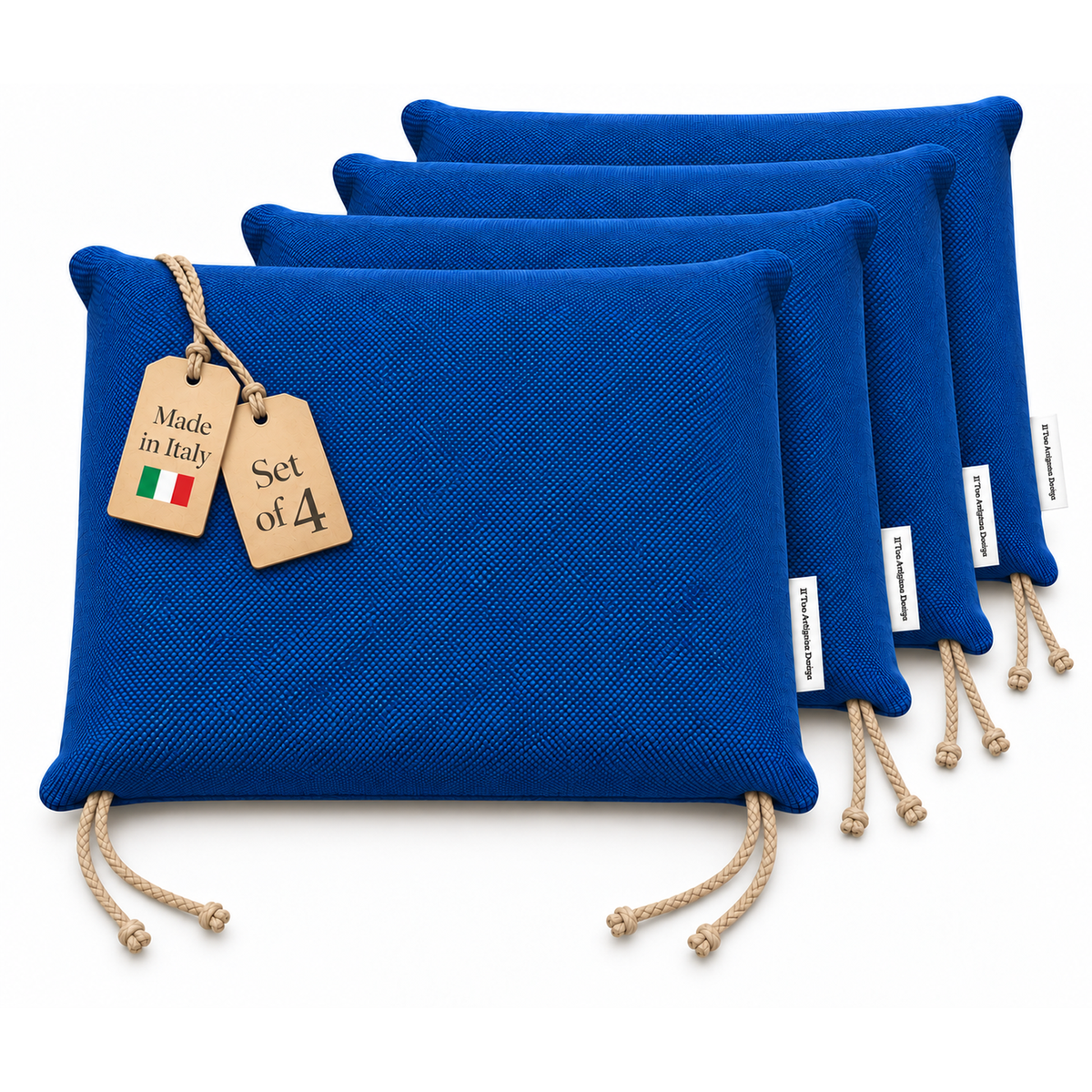 Cuscini copri sedie da cucina antimacchia Sfoderabilii Blu - Linea Palermo