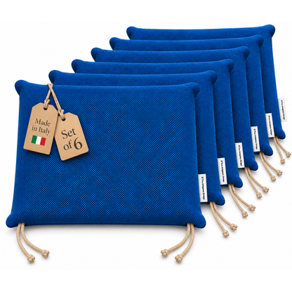 Cuscini copri sedie da cucina antimacchia Sfoderabilii Blu - Linea Palermo