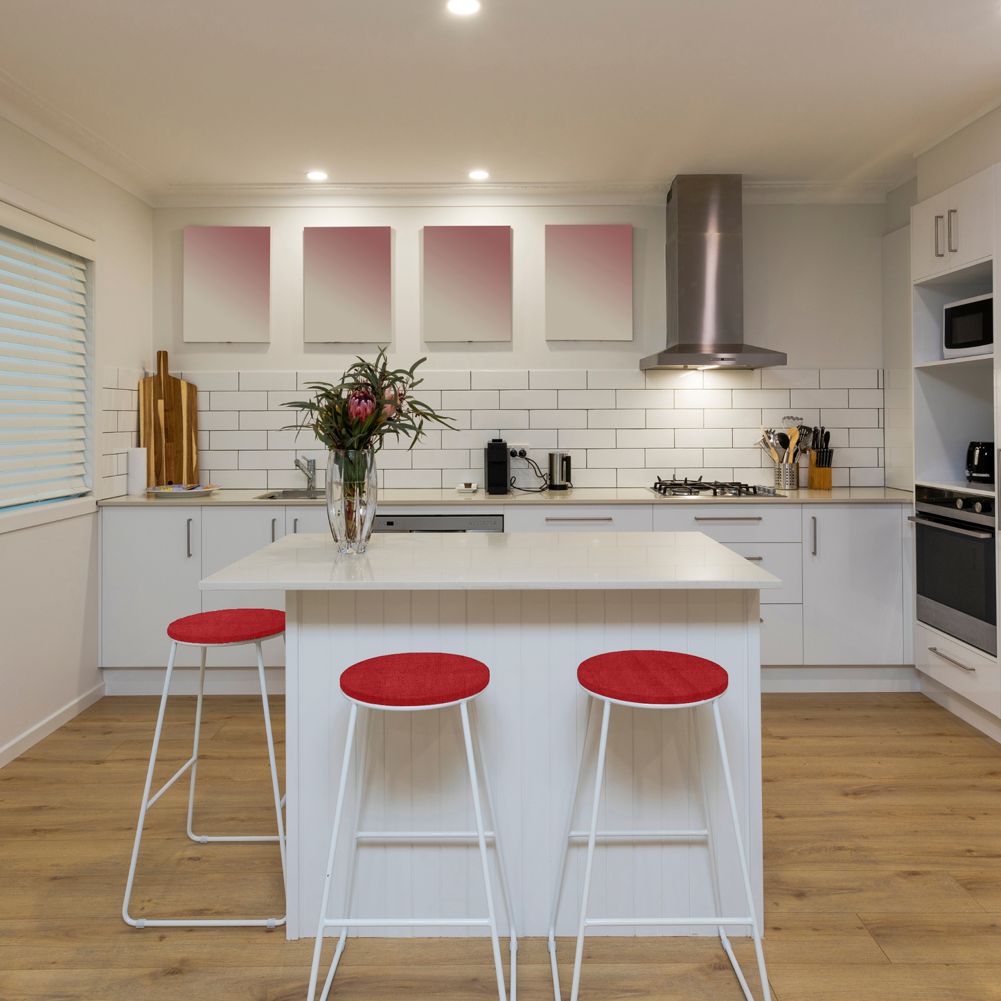 Set 6 cuscini rotondi per sedie Rosso - Linea Amalfi