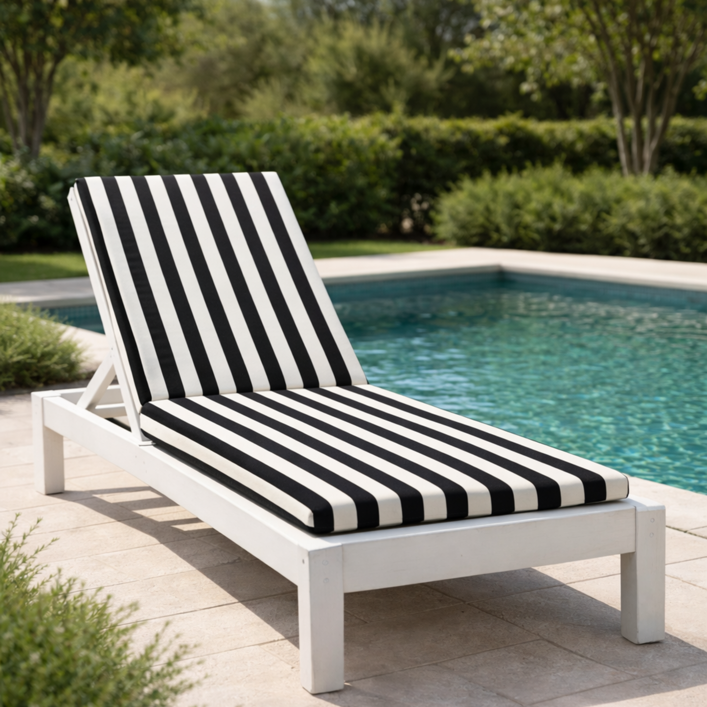 Cuscino nero per lettino prendisole - linea fasciato