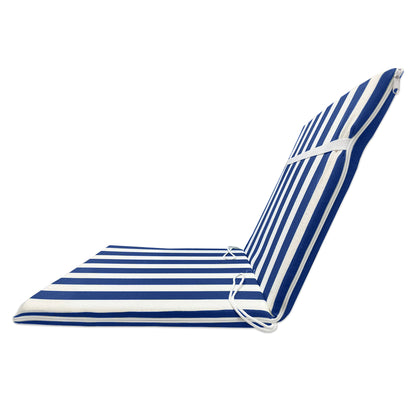 Cuscino per Sdraio Mare Schienale basso Blu - Linea Fasciato