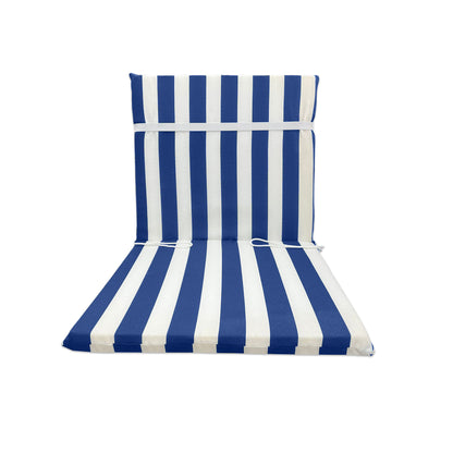 Cuscino per Sdraio Mare Schienale basso Blu - Linea Fasciato