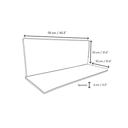 Cuscino Asfalto Idrorepellente per Dondolo da Giardino - Linea Dralon