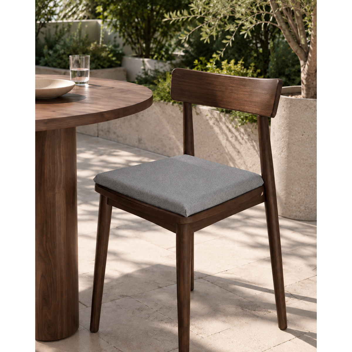 Cuscini copri sedie da cucina antimacchia Sfoderabilii Grigio - Linea Palermo