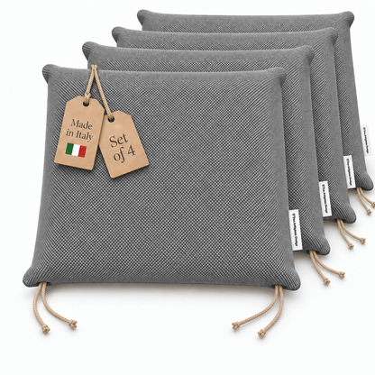 Cuscini copri sedie da cucina antimacchia Sfoderabilii Grigio - Linea Palermo