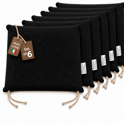 Cuscini copri sedie da cucina antimacchia Sfoderabilii Nero - Linea Palermo