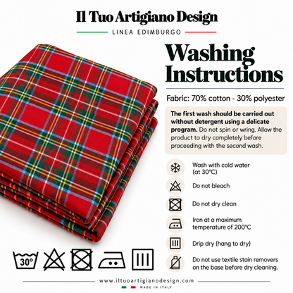 Tovaglia per Tavola Edimburgo da 4 a 18 posti - Tartan Rosso