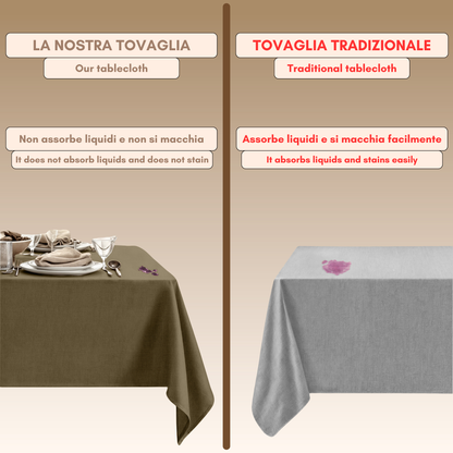 Tovaglia Antimacchia in Cotone Tinta unita - Beige