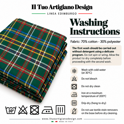 Tovaglia per Tavola Edimburgo da 4 a 18 posti - Tartan Verde