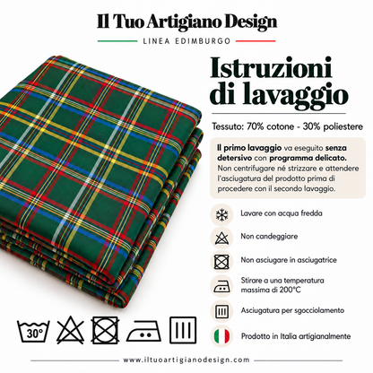 Tovaglia per Tavola Edimburgo da 4 a 18 posti - Tartan Verde