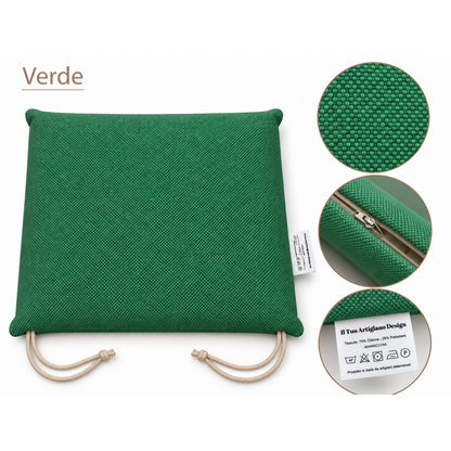 Cuscini copri sedie da cucina antimacchia Sfoderabilii Verde - Linea Palermo