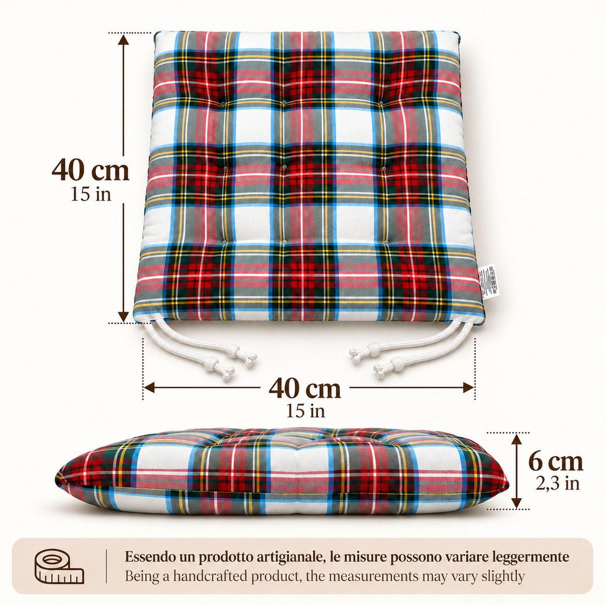 Cuscini copri sedie da cucina Bianco - Linea British