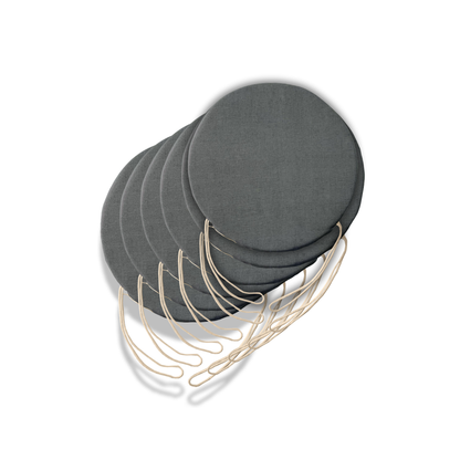 Set 6 cuscini rotondi per sedie Grigio - Linea Amalfi