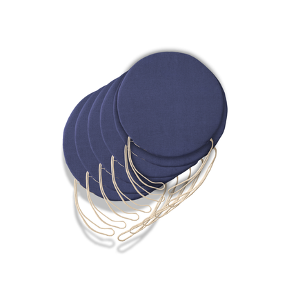 Set 6 cuscini rotondi per sedie Blu - Linea Amalfi