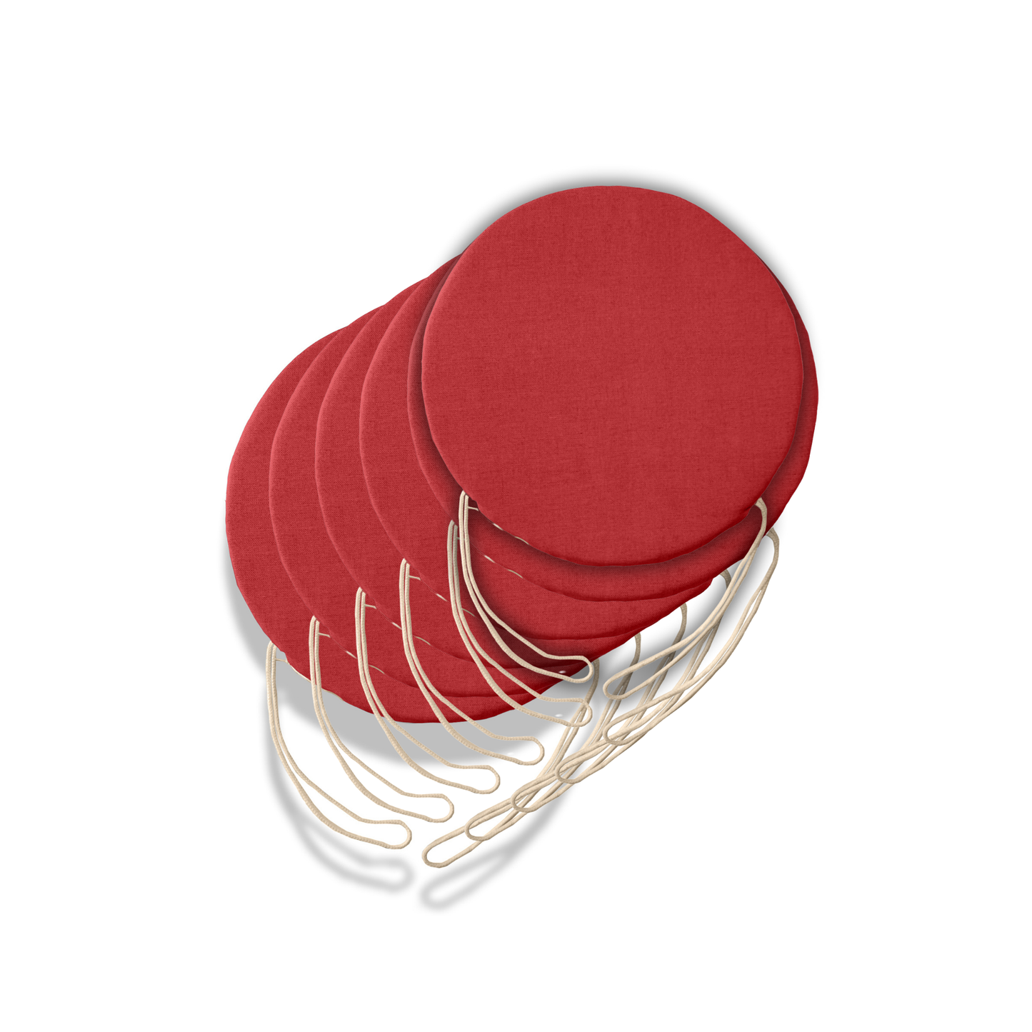 Set 6 cuscini rotondi per sedie Rosso - Linea Amalfi