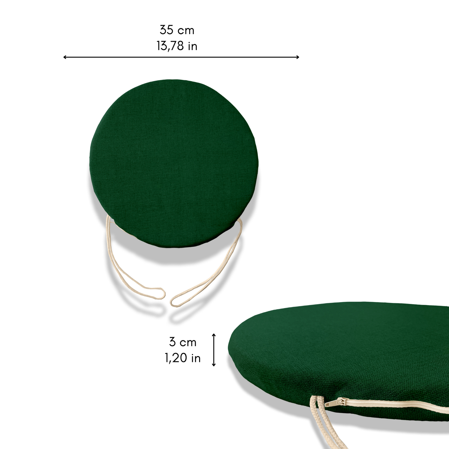 Set 6 cuscini rotondi per sedie Verde - Linea Amalfi