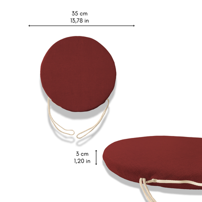 Set 6 cuscini rotondi per sedie Bordeaux - Linea Amalfi