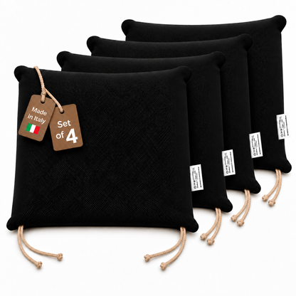 Cuscini copri sedie da cucina antimacchia Sfoderabilii Nero - Linea Palermo