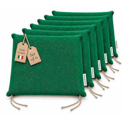 Cuscini copri sedie da cucina antimacchia Sfoderabilii Verde - Linea Palermo