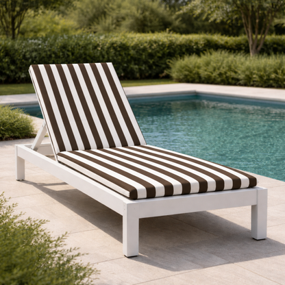 Cuscino marrone per lettino prendisole - linea fasciato
