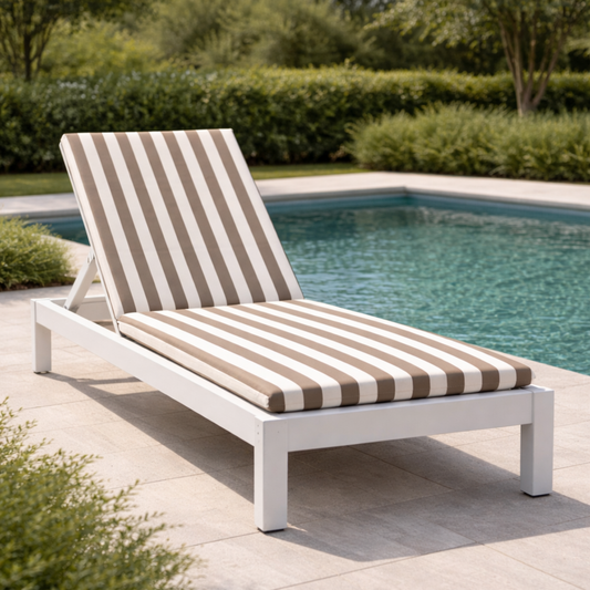 Cuscino beige per lettino prendisole - linea fasciato