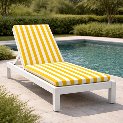 Cuscino giallo per lettino prendisole - linea fasciato