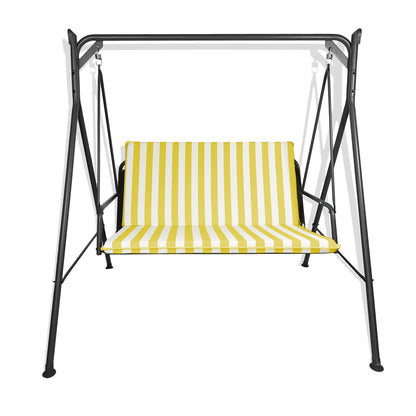 Cuscino giallo per dondolo da giardino - linea fasciato
