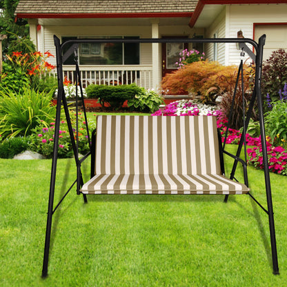 Cuscino beige per dondolo da giardino - linea fasciato