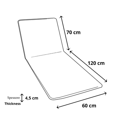 Cuscino marrone per lettino prendisole - linea fasciato