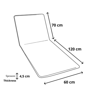 Cuscino bianco per lettino prendisole - linea unito