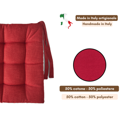 Cuscini copri sedie da cucina rosso - Linea Rome