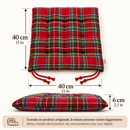 Cuscini copri sedie da cucina Rosso - Linea British