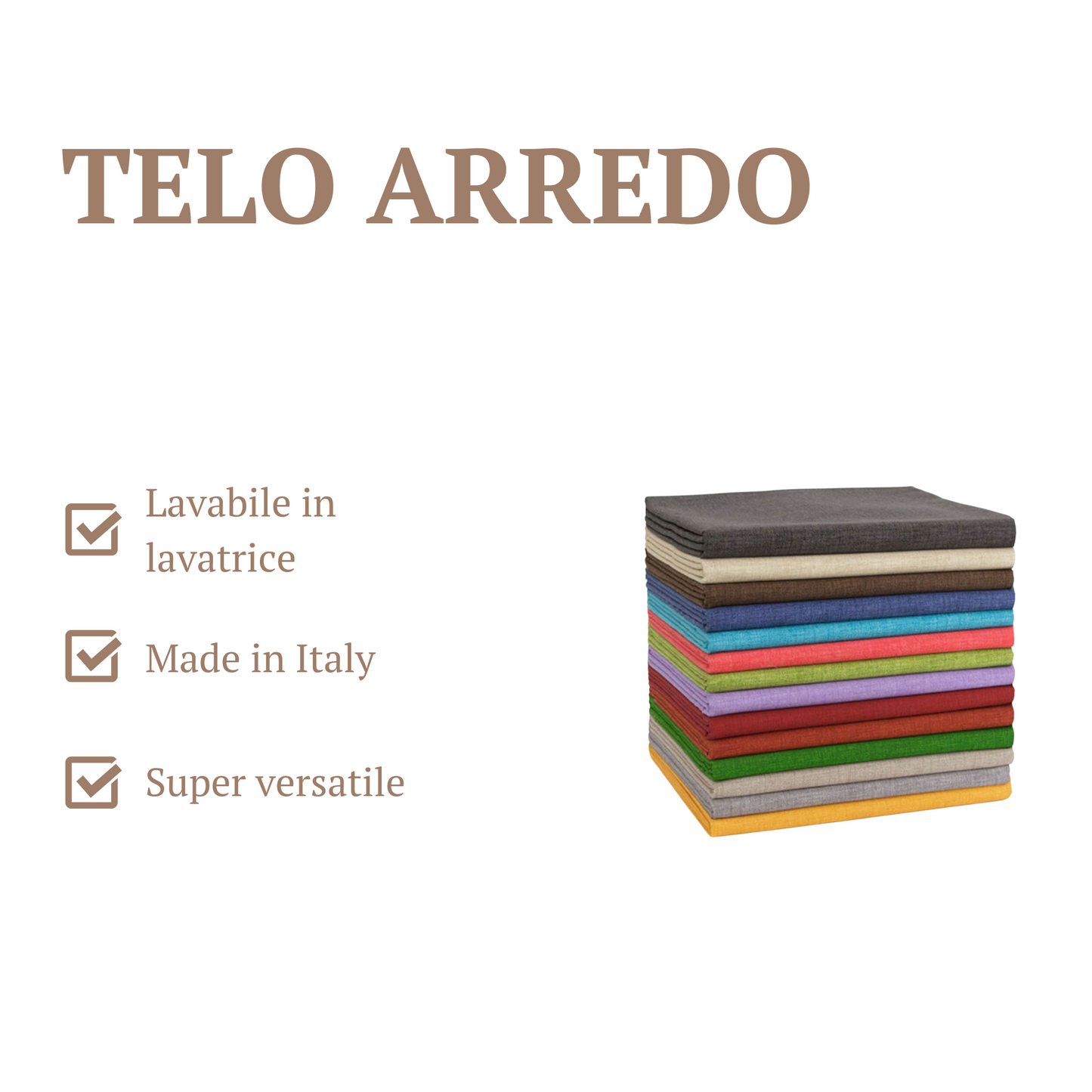 Telo arredo multiuso avorio - copridivano made in Italy