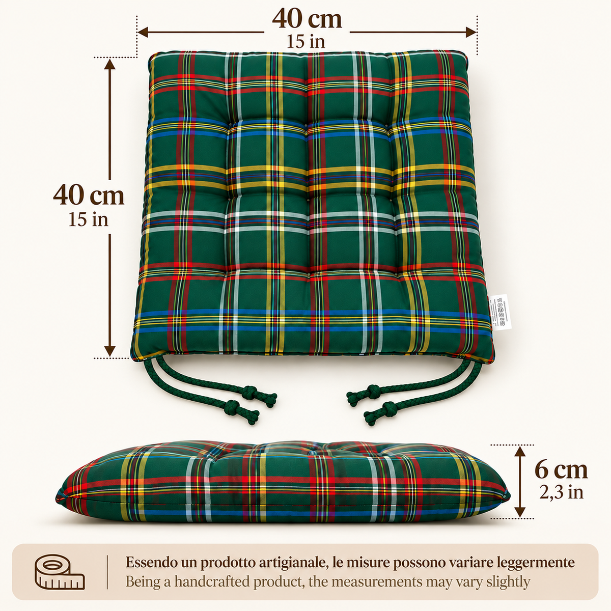 Cuscini copri sedie da cucina Verde - Linea British